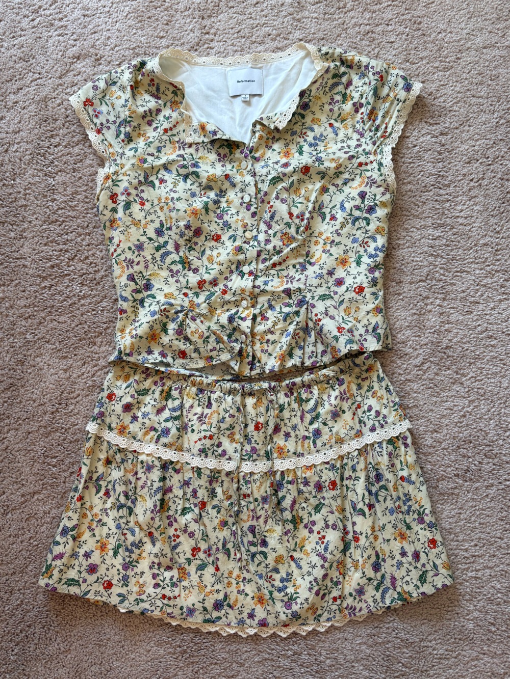 Reformation Valletta floral set